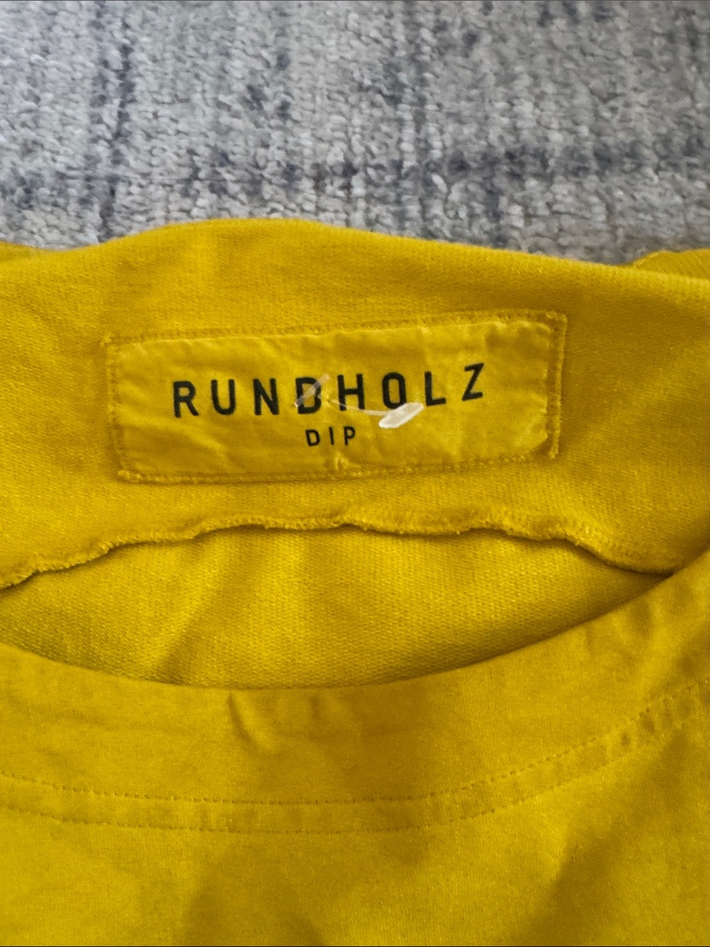 Rundholz Yellow Crop Top with Crew Neck - Picture 2 of 4